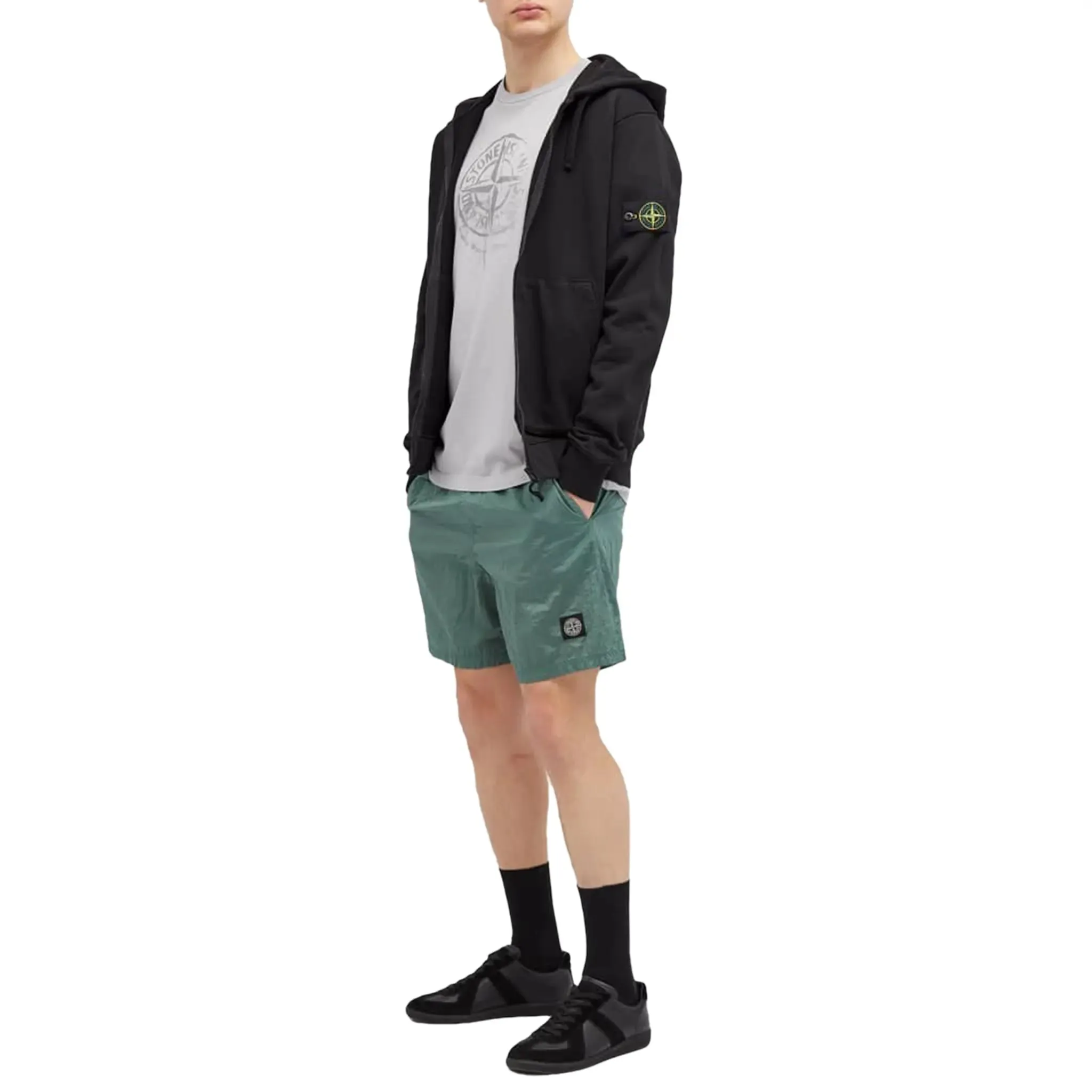 Stone Island Nylon Metal Green Swim Shorts