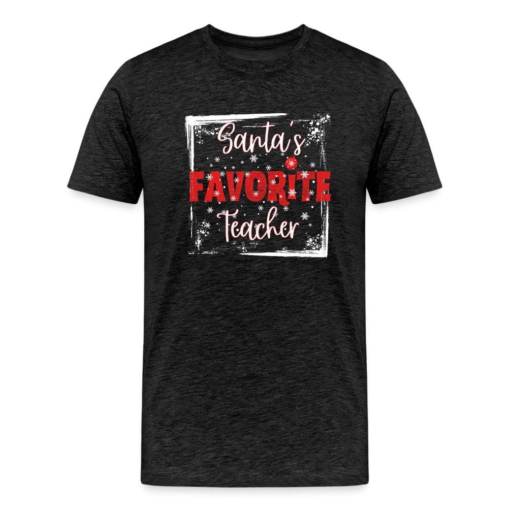 Top of the Nice List: Men's 'Santa's Favorite Teacher' Premium Tee