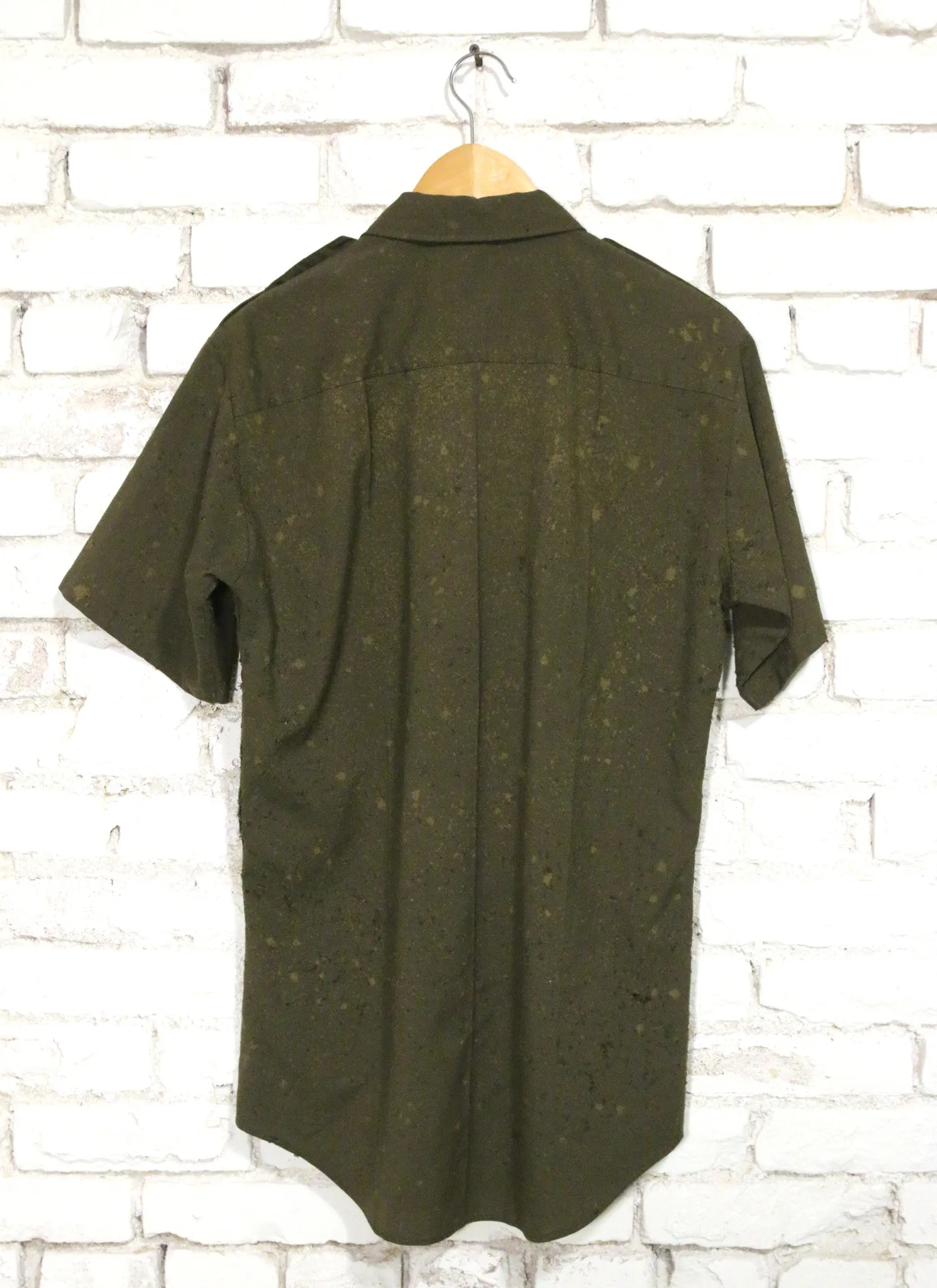 totally blown x pskaufman... olive green short sleeve w/ pockets