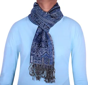 Unisex Men's Women's Wool Muffler Paisley Scarf from India (64 x 13 inches)