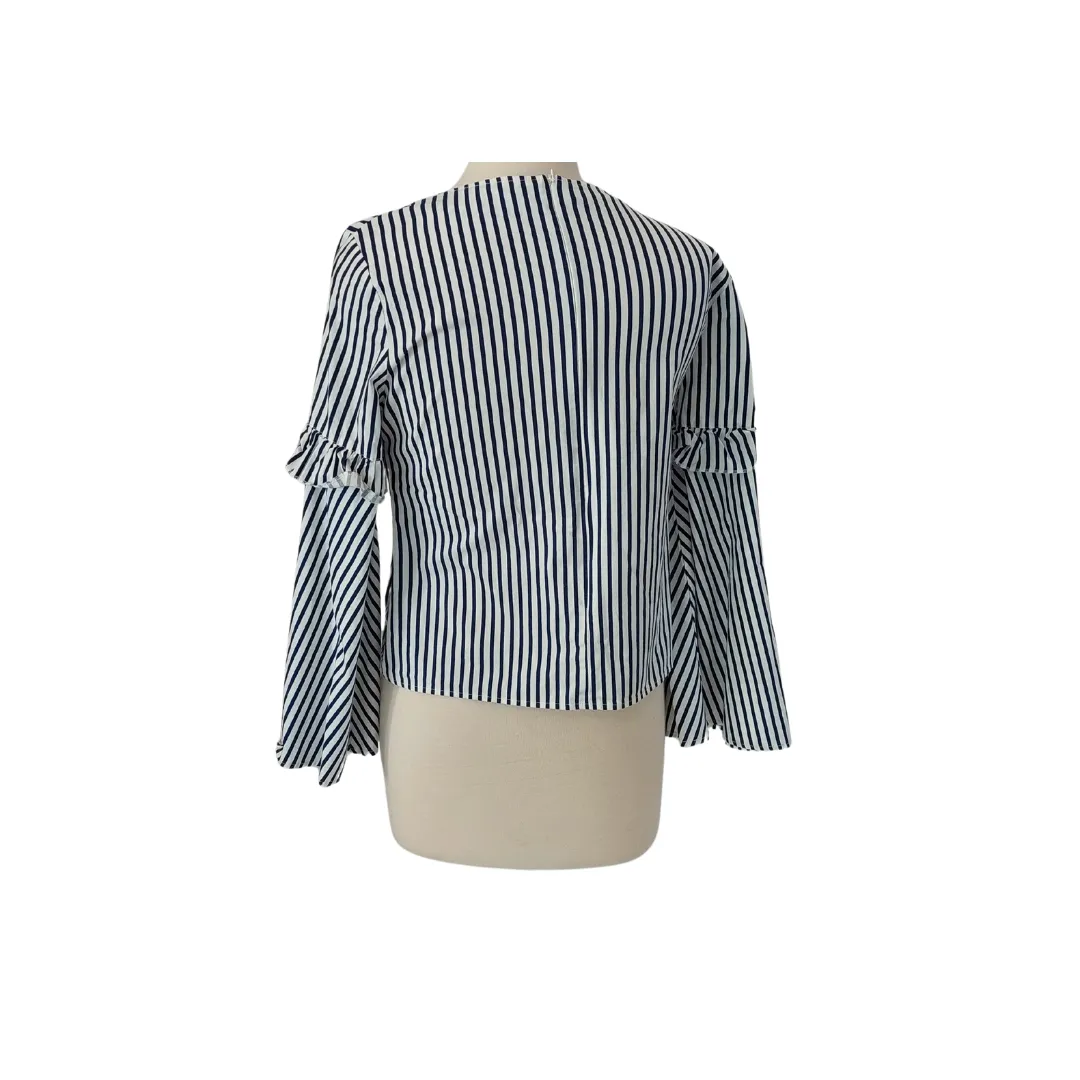 Walter Baker Blue & White Striped Top | Gently Used |