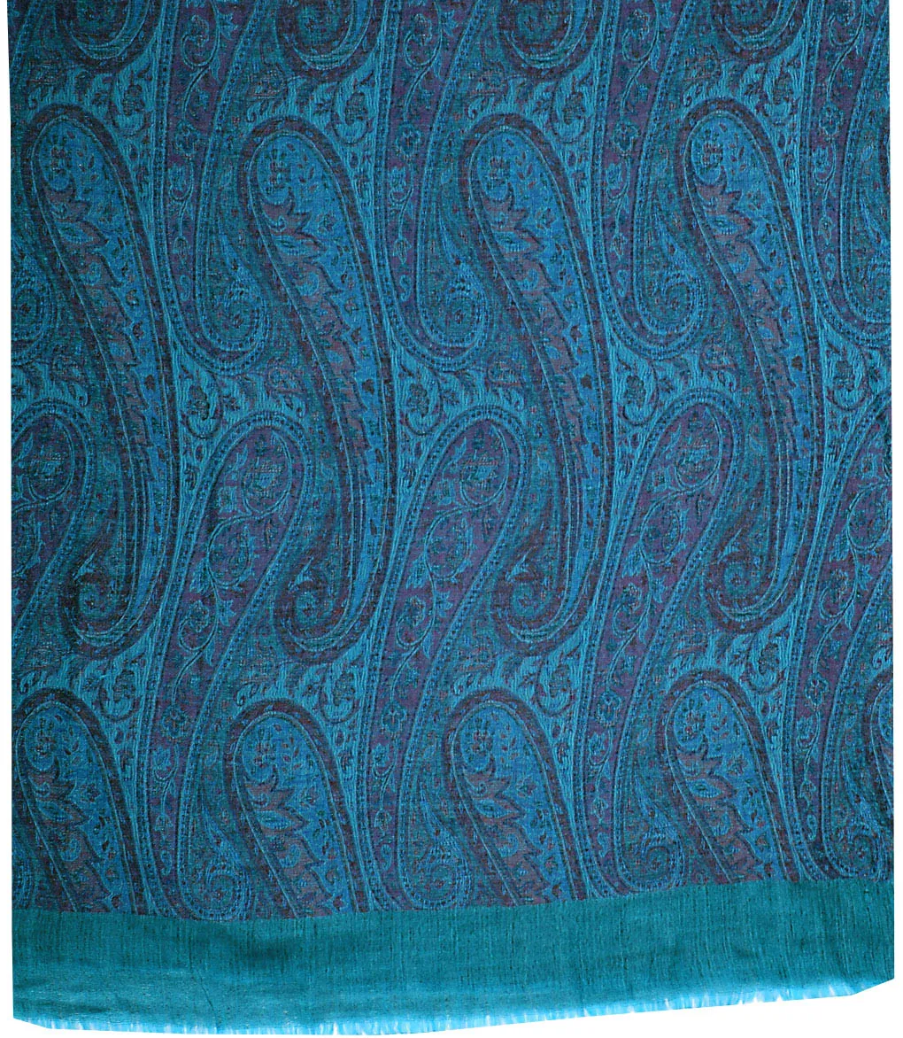 Women's Paisley Wool Shawl Wrap Gift India Clothing (80 x 40 inches)