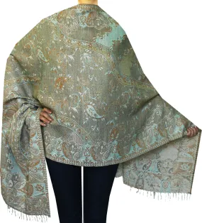 Womens Scarf Shawl Paisley Wool Indian Clothing (82 x 28 inches)