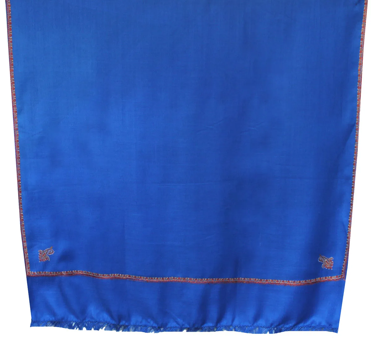 Woolen Indian Shawl Hand Embroidered Womens Gift (Blue)