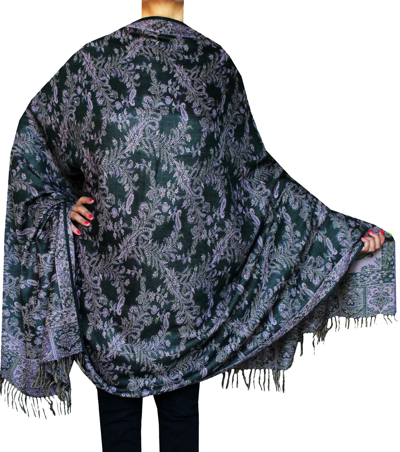 Wrap Wool Shawl Wrap Gift Women's India Clothes (82 x 42 inches)