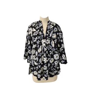 ZARA Black & White Floral Printed Short Tunic | Pre Loved |